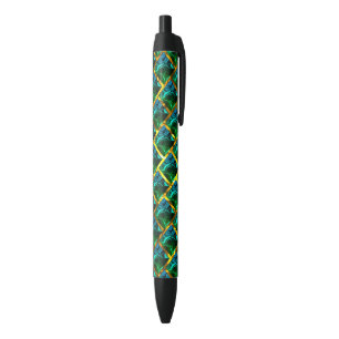 Bolígrafo De Tinta Negra ¿Verde como esmeralda bajo una ración dorada?