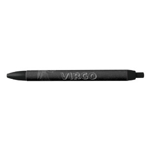 Bolígrafo De Tinta Negra Virgo translúcido