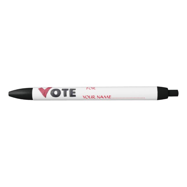 BOLÍGRAFO DE TINTA NEGRA VOTA POR TU CANDIDATO (Anverso)