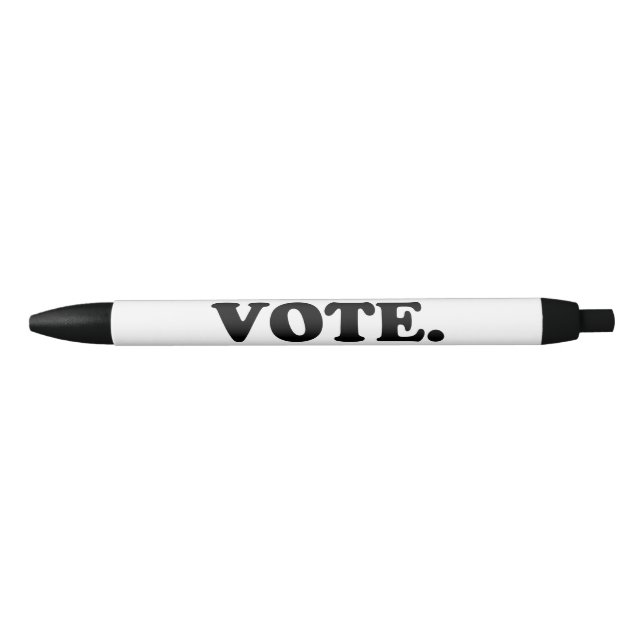 Bolígrafo De Tinta Negra "votar" - blanco negro (Anverso)