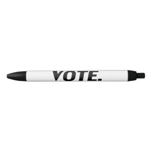 Bolígrafo De Tinta Negra "votar" - blanco negro