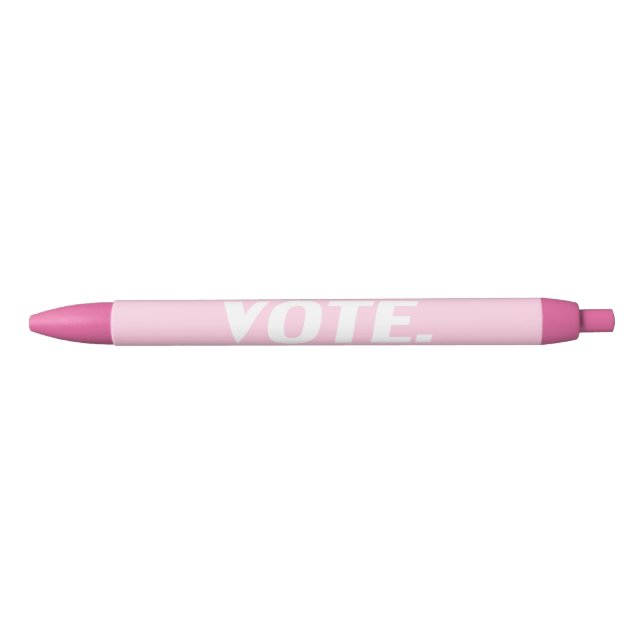 Bolígrafo De Tinta Negra "votar" - blanco rosa claro (Anverso)