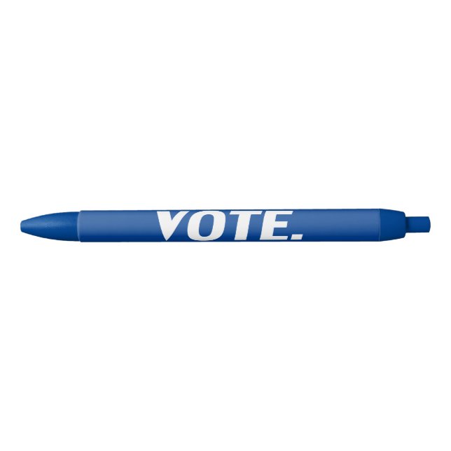 Bolígrafo De Tinta Negra "voto" - azul blanco (Anverso)