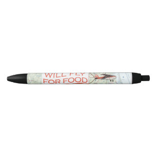 Bolígrafo De Tinta Negra Will Fly for Food Pen (tinta negra)