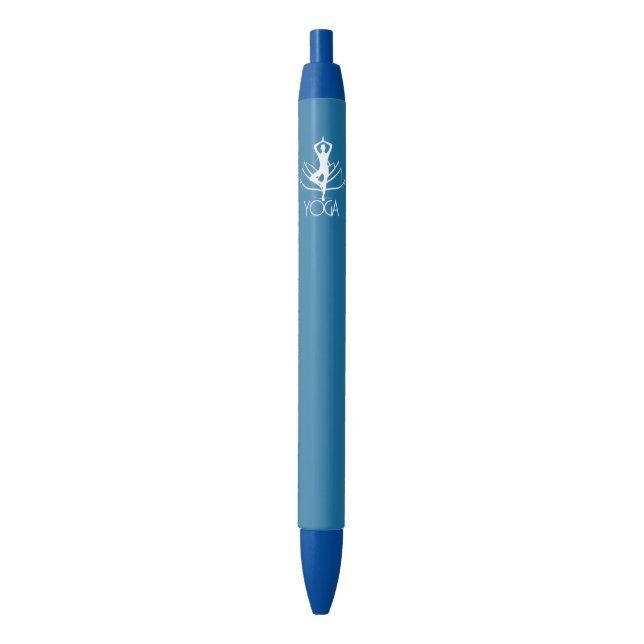Bolígrafo De Tinta Negra Yoga (Frente vertical)