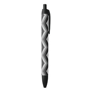 Bolígrafo De Tinta Negra Zigzag retro Chevron del modelo