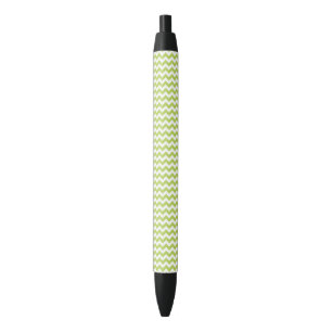 Bolígrafo De Tinta Negra Zigzag verde, Chevron verde, patrón geométrico