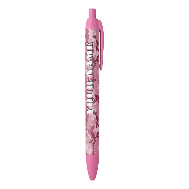 Bolígrafo De Tinta Roja Camuflaje rosa (Parte inferior (Vertical))