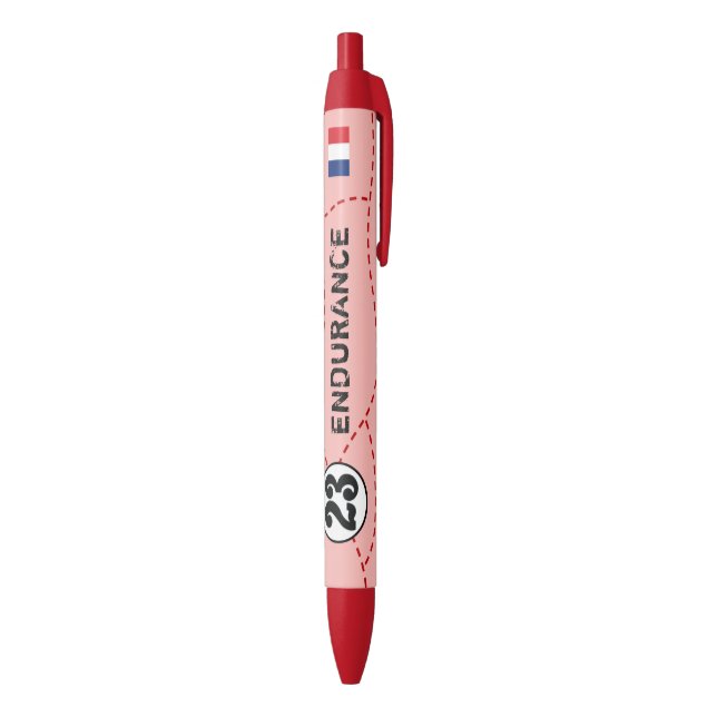 Bolígrafo De Tinta Roja Carreras de 1971 (Parte inferior (Vertical))