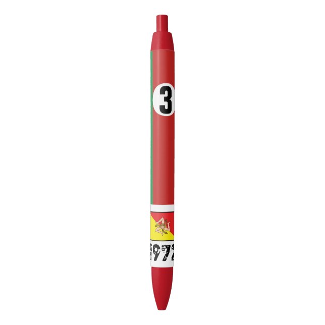 Bolígrafo De Tinta Roja Carreras de 1972 (Frente vertical)