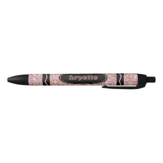 Bolígrafo De Tinta Roja Purpurina de oro Rosa Crayon Nombre personalizado 