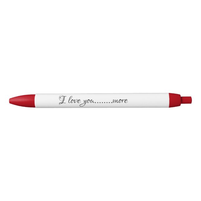 Bolígrafo De Tinta Roja Te quiero más cita (Anverso)