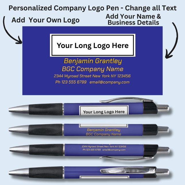 Bolígrafo Detalles de la empresa, oro/Naranja Texto sobre el (Subido por el creador)