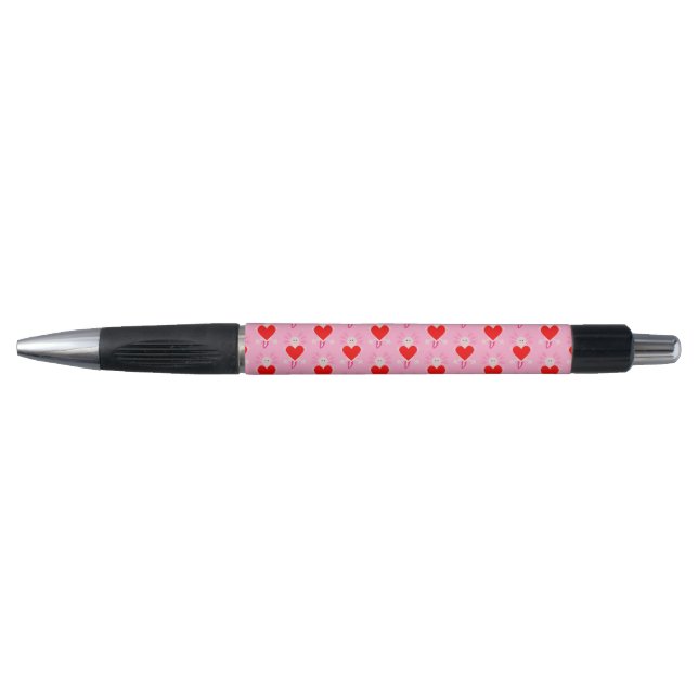Bolígrafo Día de San Valentín Love Heart Axolotl Patterned (Anverso)