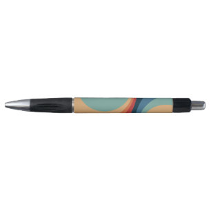 Bolígrafo Diseño de círculos retro coloridos