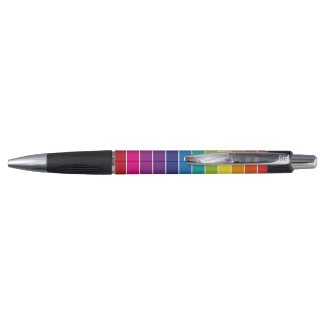 Bolígrafo Diseño de colores arcoiris   (Reverso)