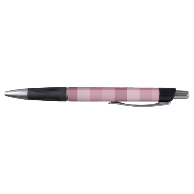 Bolígrafo Diseño de Cuadro de Gingham Rosa (Parte de abajo)