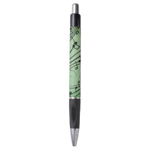 Bolígrafo Diseño de música verde notas elegantes