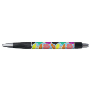 Bolígrafo diseño de patrones de flores coloridos