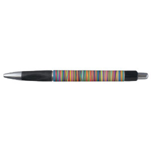 Bolígrafo diseño de rayas abstractas coloridas