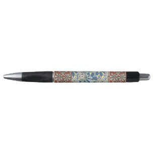 Bolígrafo Diseño Floral de Castaño Antiguo Art Nouveau