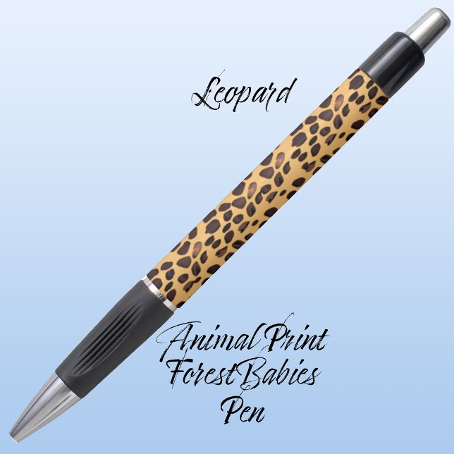 Bolígrafo Divertido único leopardo Safari Jungle Animal Prin (Leopard Spot Animal Print Customizable ForestBabies Pen 🐆)