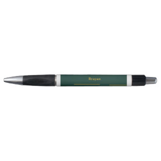 Bolígrafo dorado verde esmeralda personalizado