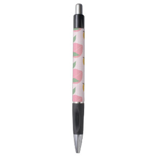 Bolígrafo Dulce patrón de fruta de naranja melocotón rosa