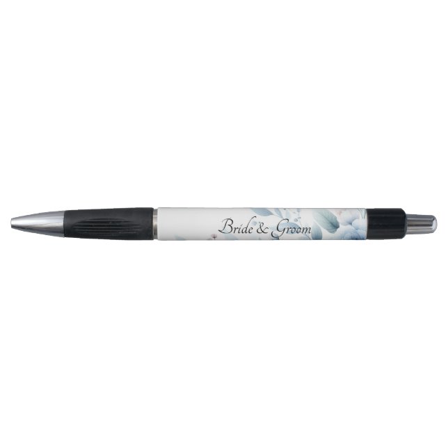 Bolígrafo Elegant Blue Floral Wedding Pen (Anverso)