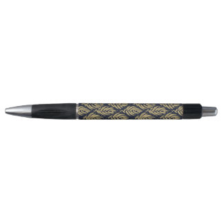 Bolígrafo Elegant Navy Gold Leaf Ballpoint Writing Tool