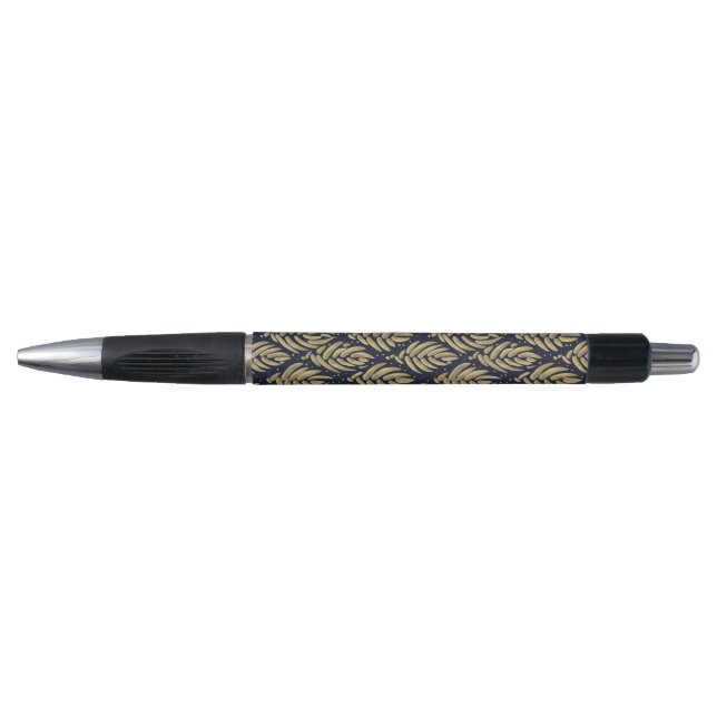 Bolígrafo Elegant Navy Gold Leaf  Ballpoint Writing Tool (Anverso)