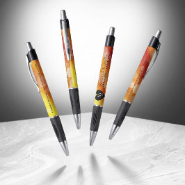 Bolígrafo Elegante 16º Aniversario del Boda de Topaz de Oro