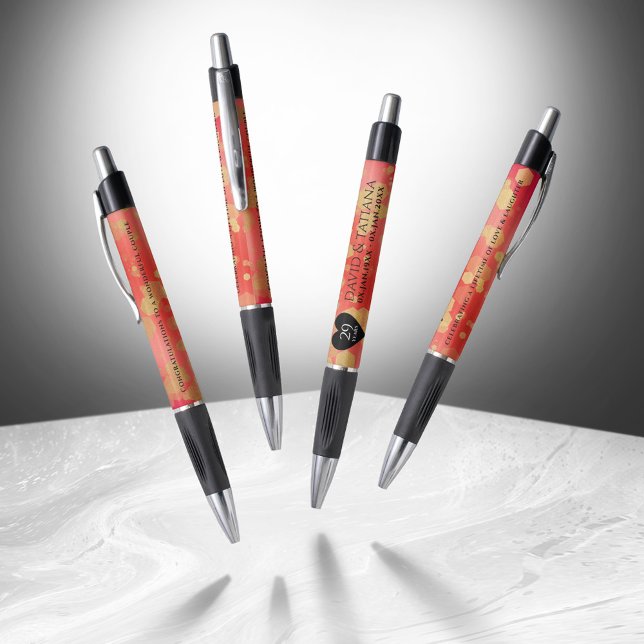 Bolígrafo Elegante 29° Aniversario del Boda de Garnet (Elegant 29th Garnet Wedding Anniversary Pen Cover Photo)