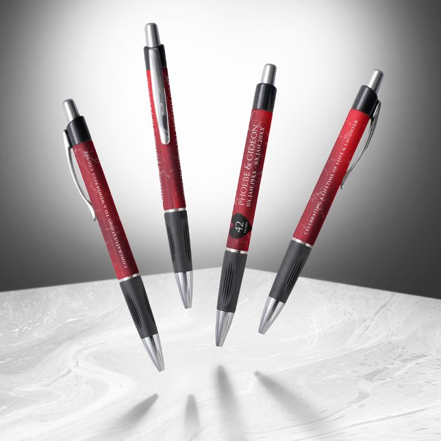 Bolígrafo Elegante 42° Aniversario del Boda Jasper (Elegant 42nd Jasper Wedding Anniversary Pen Cover Photo)