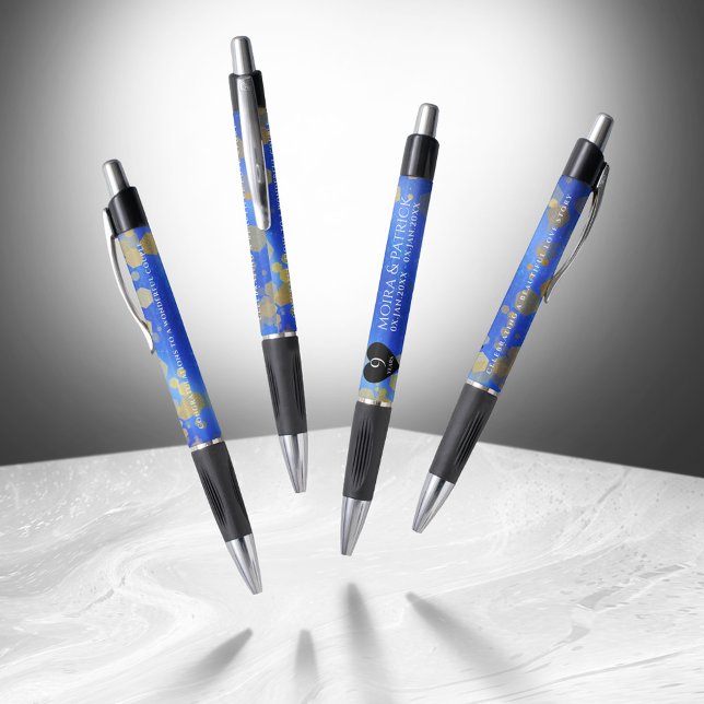 Bolígrafo Elegante 9° Aniversario del Boda Lapis Lazuli (Elegant 9th Lapis Lazuli Wedding Anniversary Pen Cover Photo)