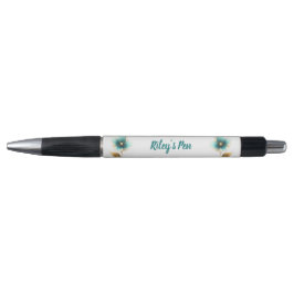 Bolígrafo Elegante acuarela Aqua Floral Nombre