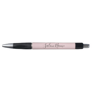 Bolígrafo Elegante color rosa pálido de color negro Mensajes