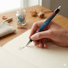 Bolígrafo Elegante de Nombre Colorido Papelería Pe