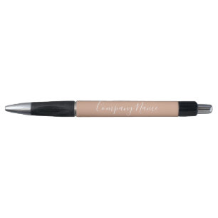 Bolígrafo Elegante Dusty Rosa de escritura blanca Nombre de