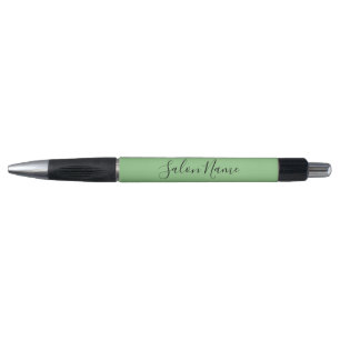 Bolígrafo Elegante Green Green Black Text Business Salon Nam