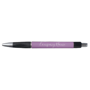 Bolígrafo Elegante Lavanda White Script Nombre de la compañí