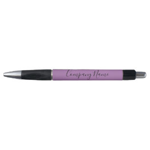 Bolígrafo Elegante Lavender Black Script Text Company Name
