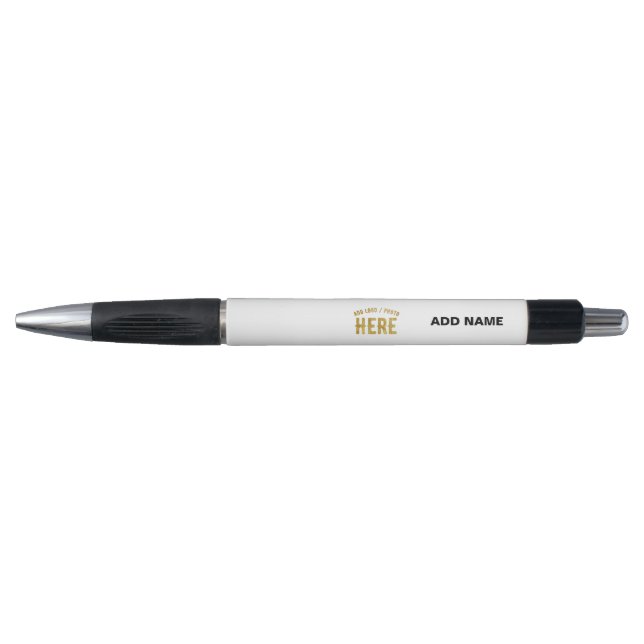 BOLÍGRAFO ELEGANTE MODERNO PERSONALIZABLE BLANCO VERIFICADO  (Anverso)