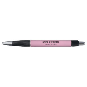 Bolígrafo elegante moderno rosa sonrojado con dise