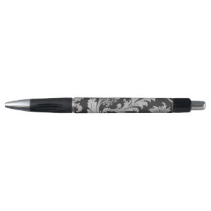 Bolígrafo Elegante patrón de cosecha de flores monocromo
