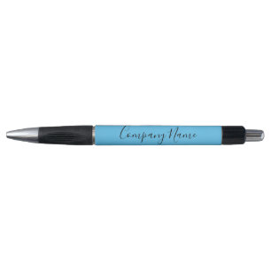 Bolígrafo Elegante Sky Blue Black Text Business Salon Name