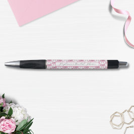 Bolígrafo Ella está atando la ducha de novias rosada Knot