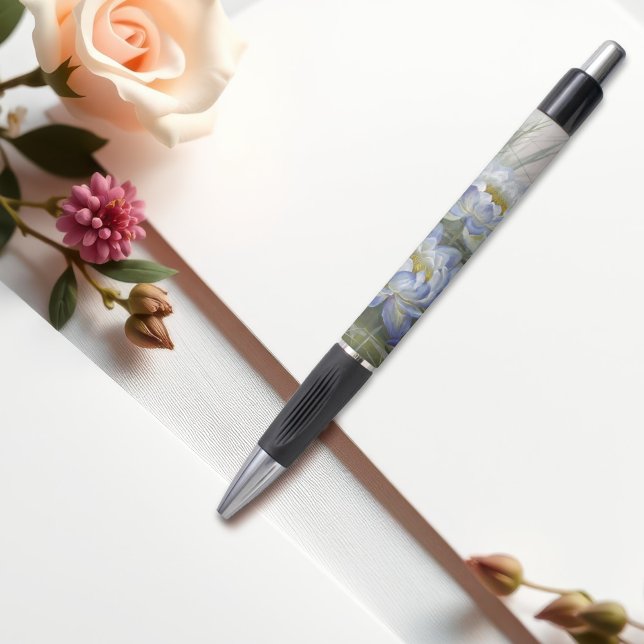 Bolígrafo Ellis Rowan Blue Cloud Water Lily Flowers Pen (Subido por el creador)