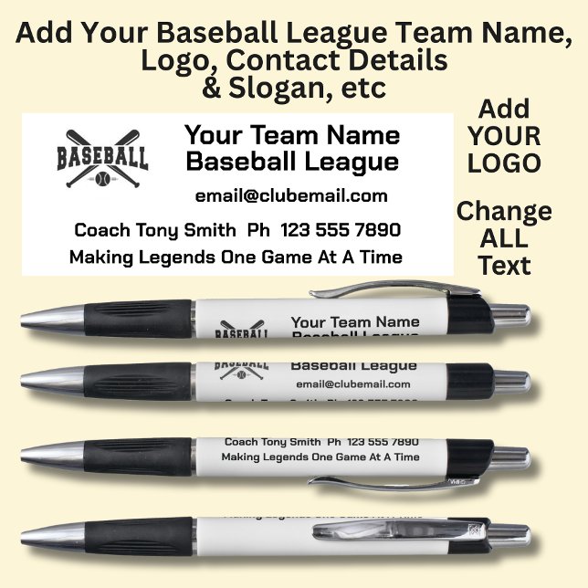 Bolígrafo Equipo de la Liga de Béisbol - Añade tus propios d (Subido por el creador)