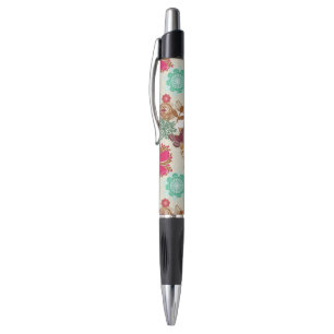 Bolígrafo Estampado de flores en estilo retro